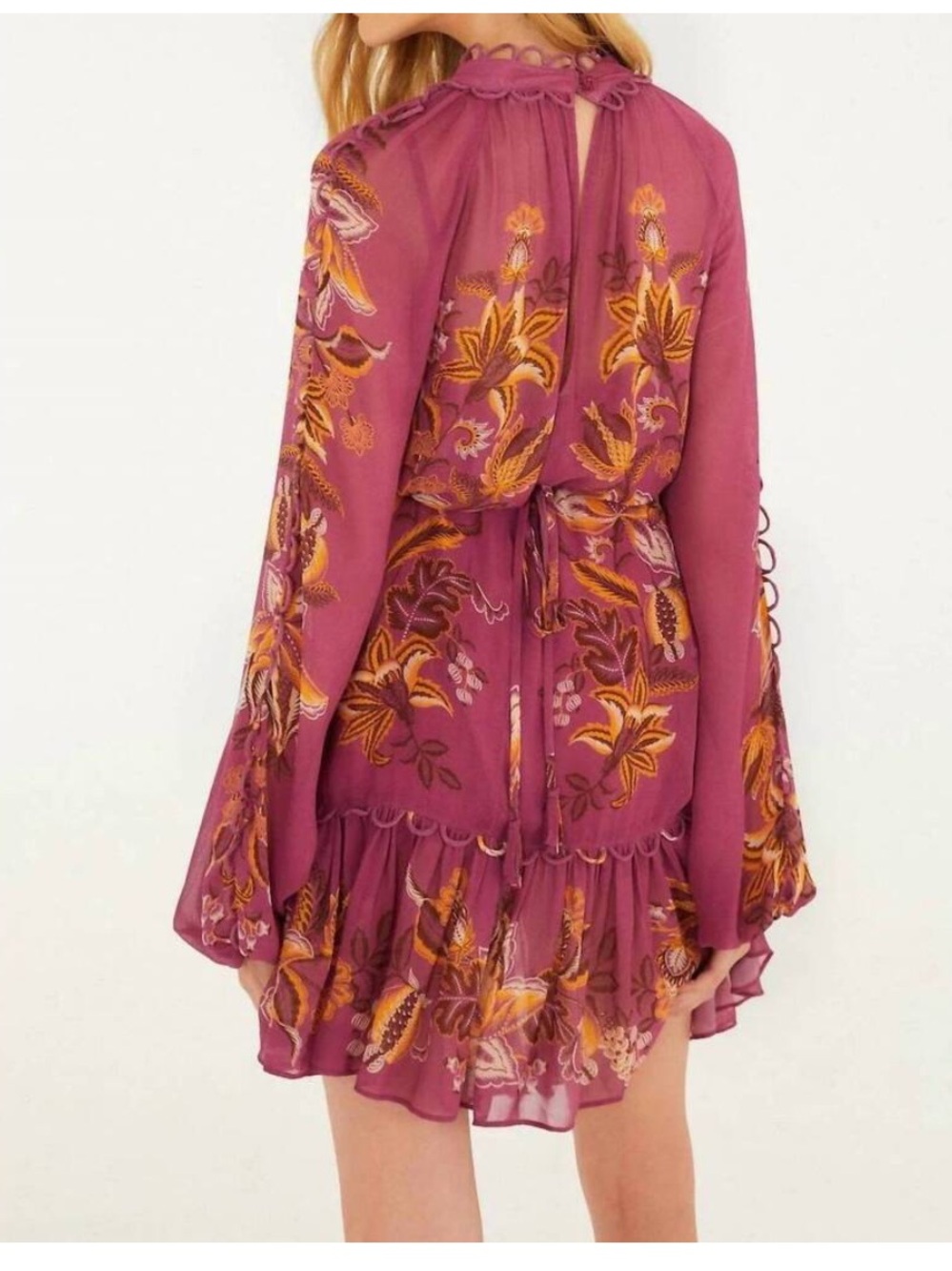 NWT FARM Rio Delicate Chintz Ruffled Mini Dress - Picture 2 of 6